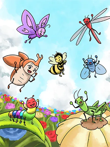 Image illustraton for the book:How the Insects Got Their Colors