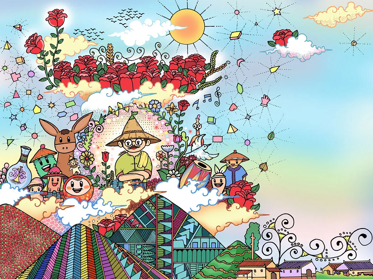 Image illustraton for the book:Rose Village