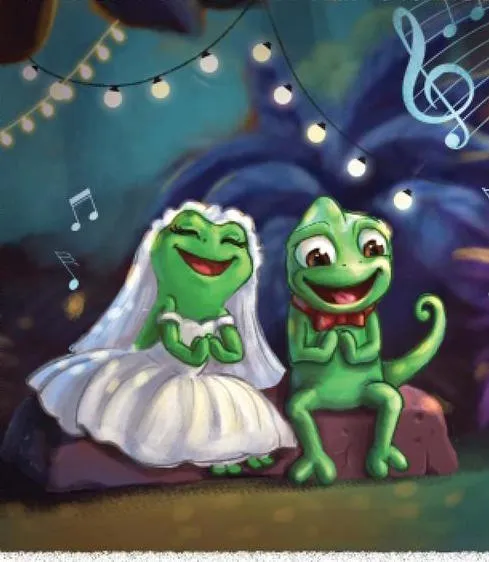 Image illustraton for the book:On the Chameleon’s Wedding day