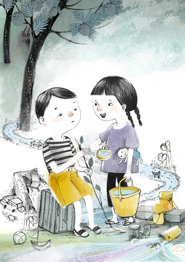 Image illustraton for the book:Let’s Have a Water Fight!