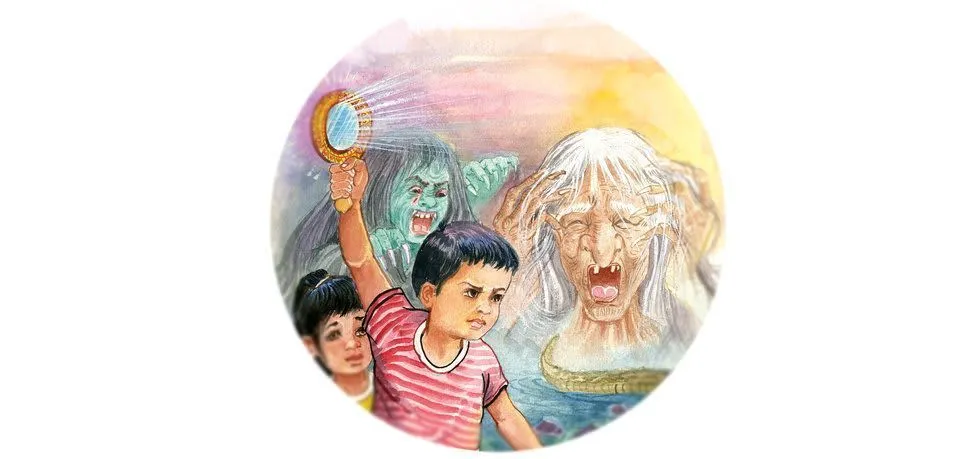 Image illustraton for the book:The Magic Mirror