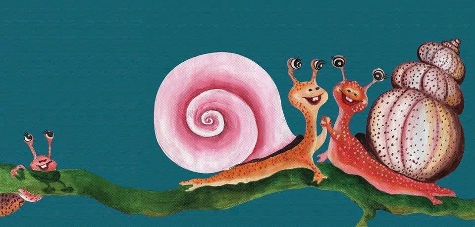 Image illustraton for the book:Snail Speeds Up!