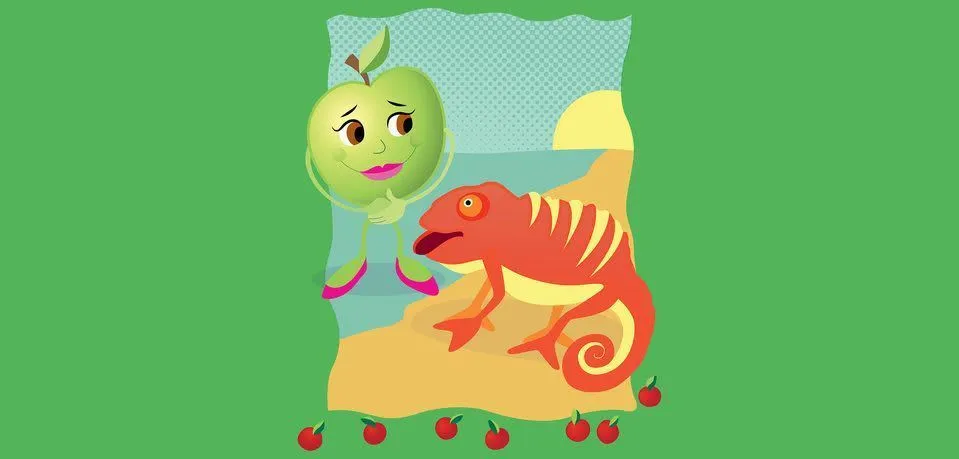 Image illustraton for the book:The Green Apple