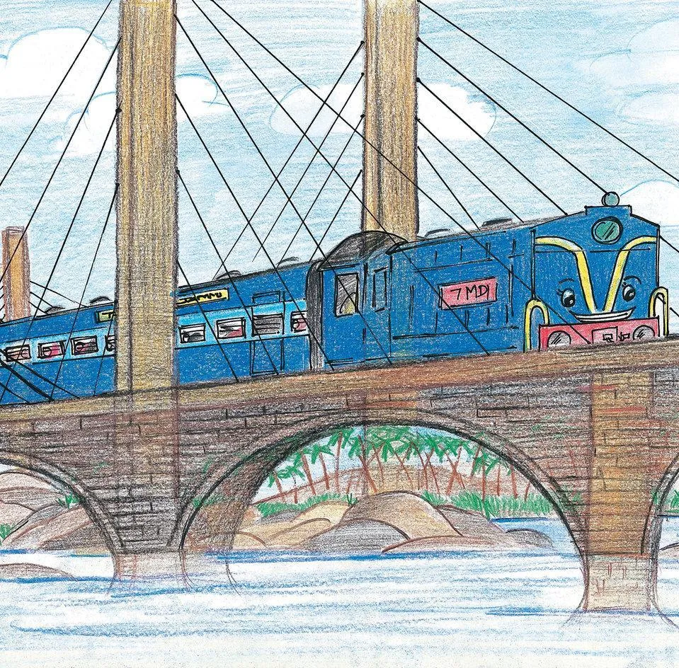 Image illustraton for the book:The Timid Train