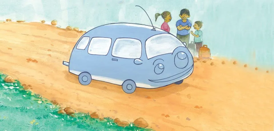 Image illustraton for the book:Tin Trong, the Little Bus