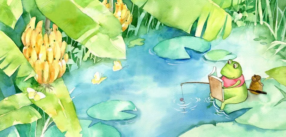 Image illustraton for the book:The Smart Frog